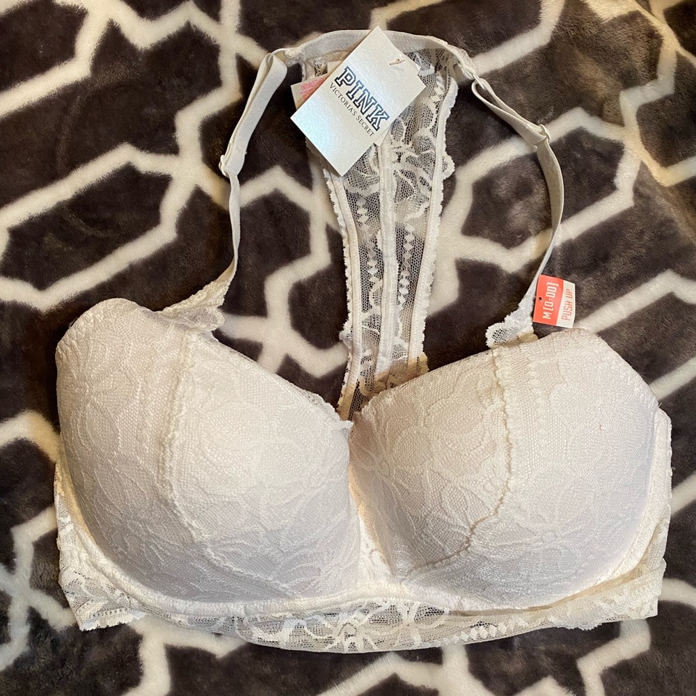 NEW lace Victoria secret pink padded bralette